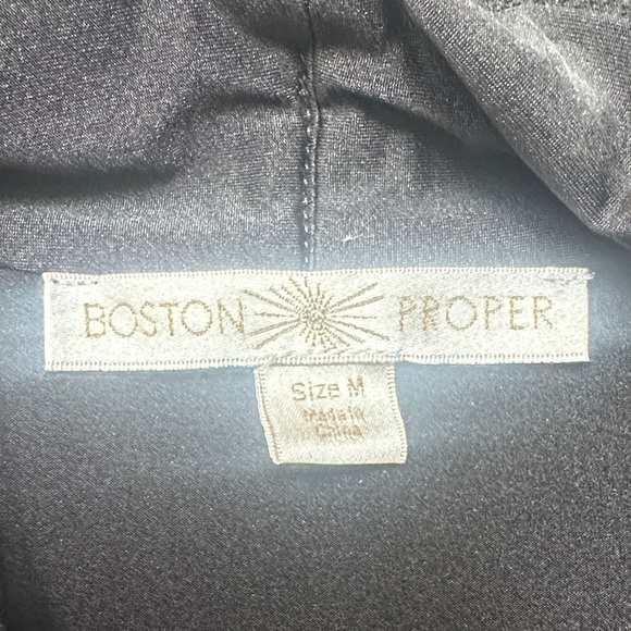 Boston Proper Sleeveless Black Wrap Blouson Blouse - Picture 2 of 4